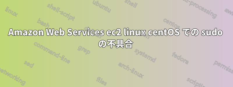 Amazon Web Services ec2 linux centOS での sudo の不具合