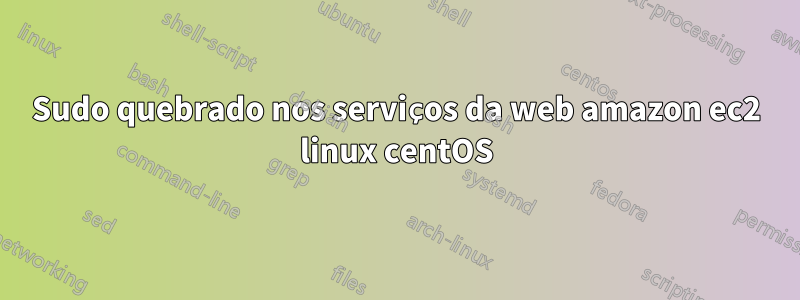 Sudo quebrado nos serviços da web amazon ec2 linux centOS