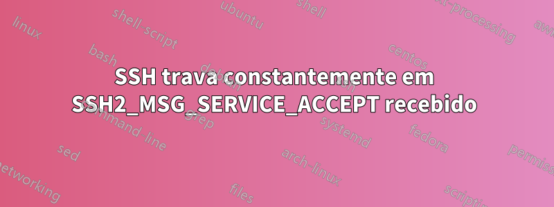 SSH trava constantemente em SSH2_MSG_SERVICE_ACCEPT recebido