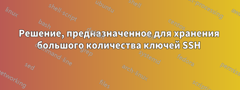 Решение, предназначенное для хранения большого количества ключей SSH