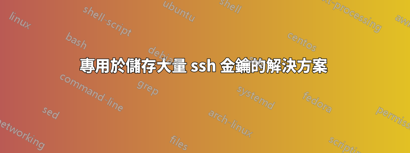 專用於儲存大量 ssh 金鑰的解決方案