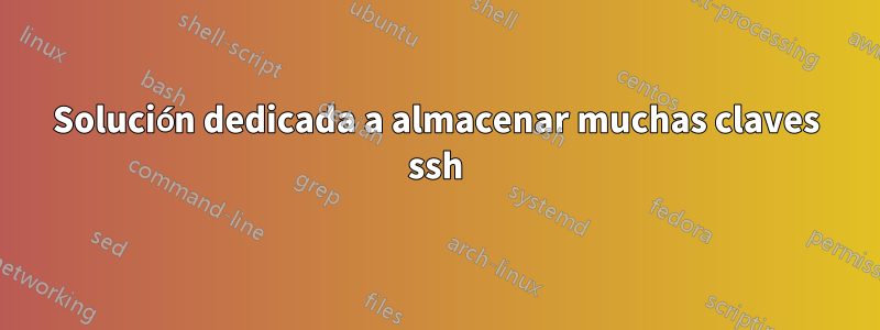 Solución dedicada a almacenar muchas claves ssh