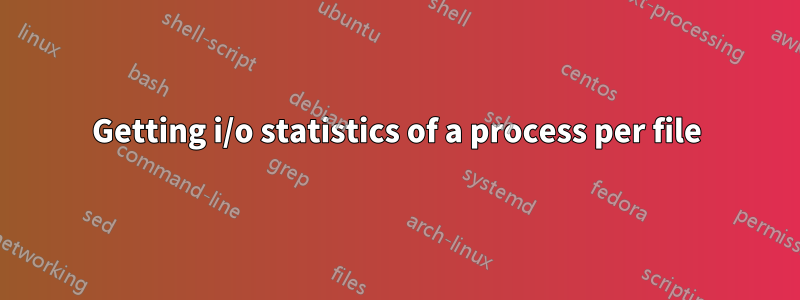 Getting i/o statistics of a process per file