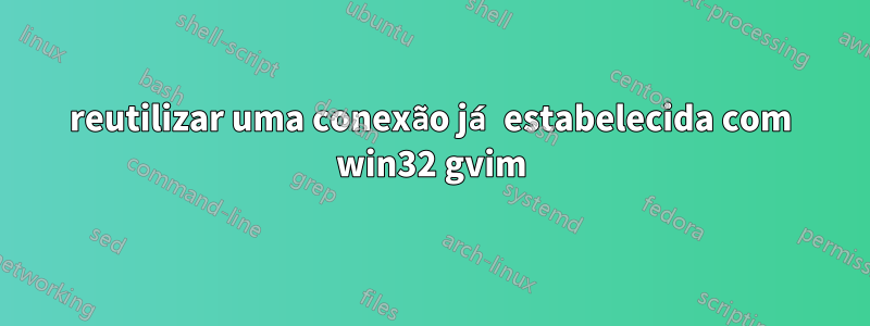 reutilizar uma conexão já estabelecida com win32 gvim