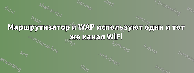 Маршрутизатор и WAP используют один и тот же канал WiFi