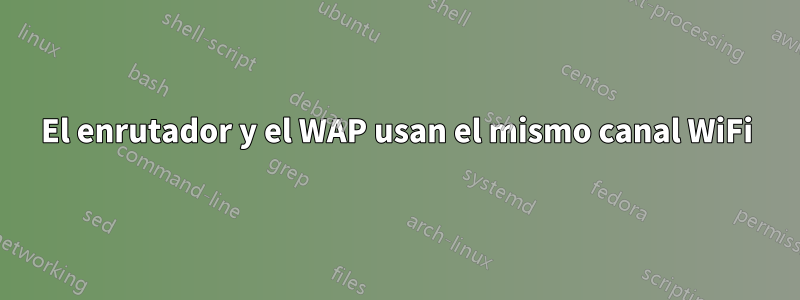 El enrutador y el WAP usan el mismo canal WiFi