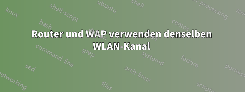 Router und WAP verwenden denselben WLAN-Kanal
