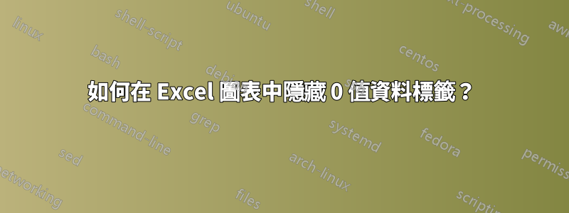 如何在 Excel 圖表中隱藏 0 值資料標籤？