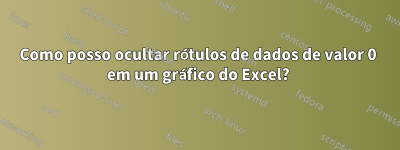 Como posso ocultar rótulos de dados de valor 0 em um gráfico do Excel?