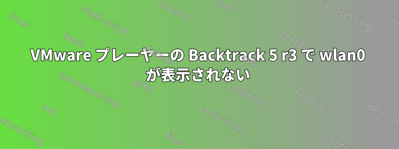 VMware プレーヤーの Backtrack 5 r3 で wlan0 が表示されない