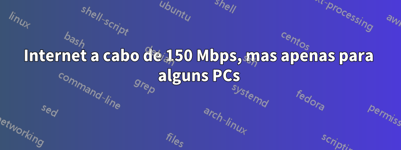 Internet a cabo de 150 Mbps, mas apenas para alguns PCs