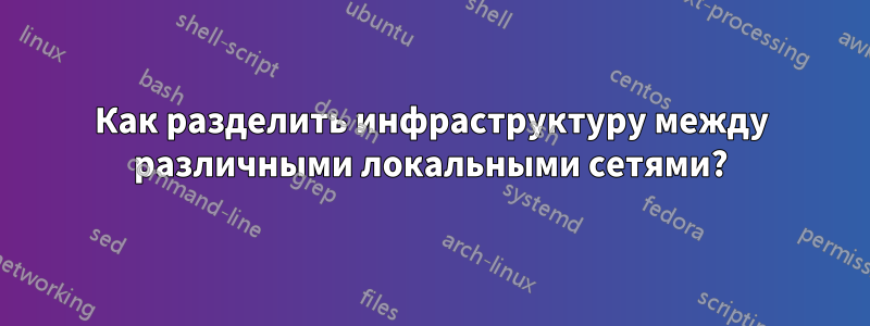 Как разделить инфраструктуру между различными локальными сетями?