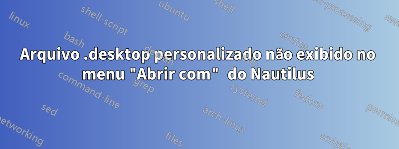 Arquivo .desktop personalizado não exibido no menu "Abrir com" do Nautilus