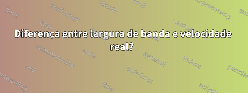 Diferença entre largura de banda e velocidade real? 