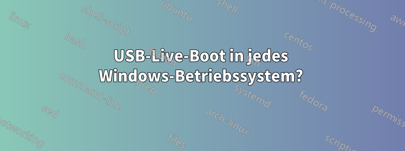 USB-Live-Boot in jedes Windows-Betriebssystem?