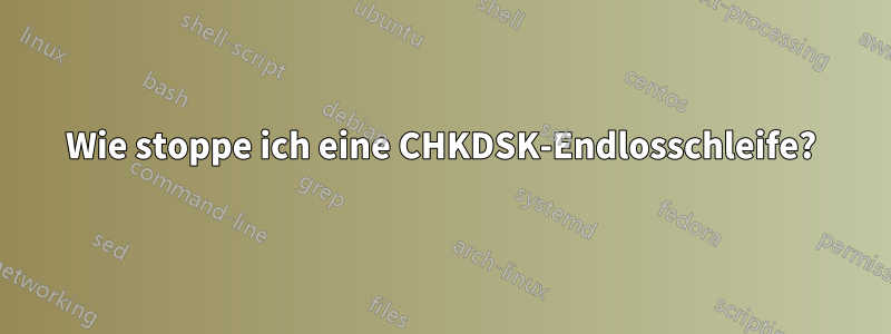 Wie stoppe ich eine CHKDSK-Endlosschleife?