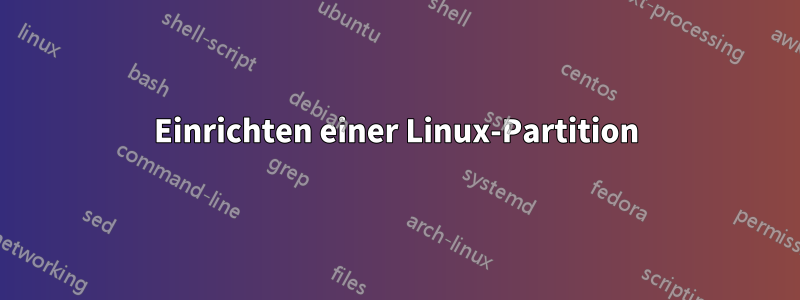 Einrichten einer Linux-Partition