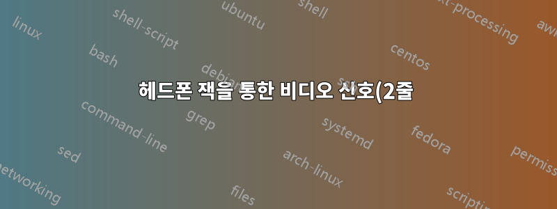 헤드폰 잭을 통한 비디오 신호(2줄)(컴포넌트 비디오)