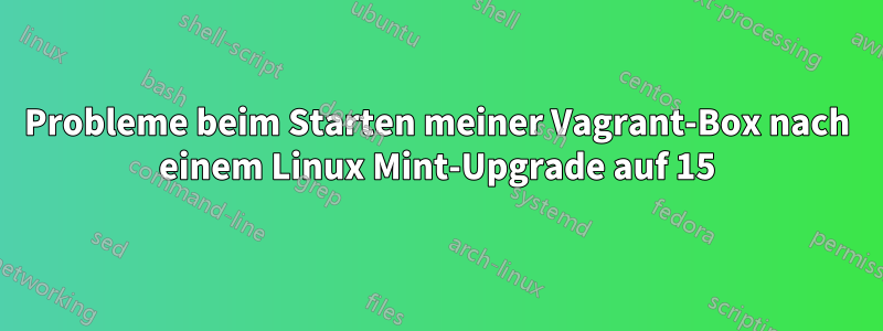 Probleme beim Starten meiner Vagrant-Box nach einem Linux Mint-Upgrade auf 15