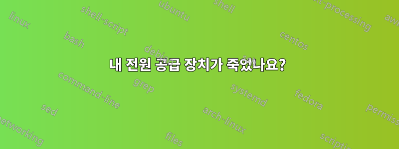 내 전원 공급 장치가 죽었나요?