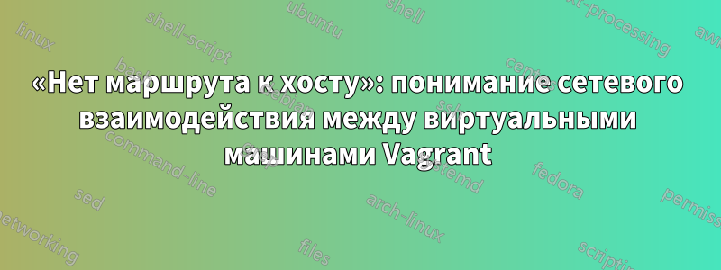 «Нет маршрута к хосту»: понимание сетевого взаимодействия между виртуальными машинами Vagrant