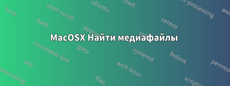 MacOSX Найти медиафайлы