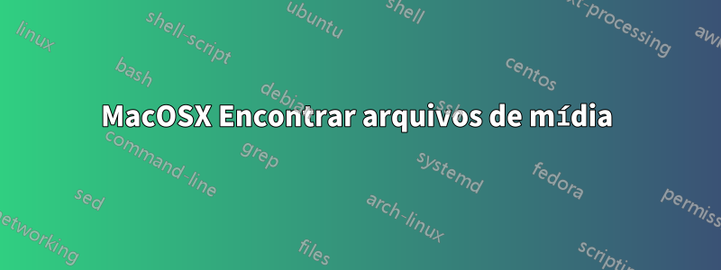 MacOSX Encontrar arquivos de mídia