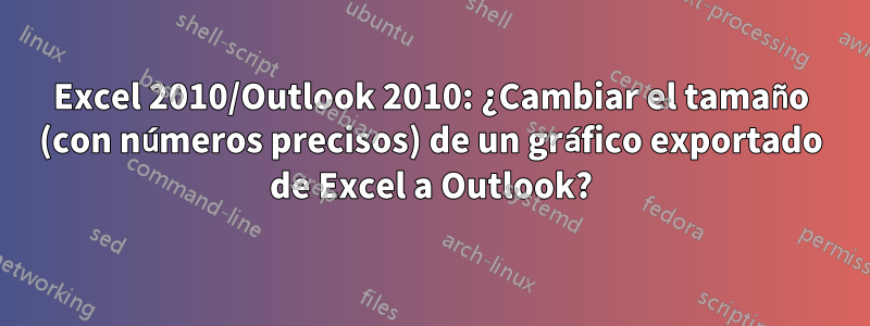 Excel 2010/Outlook 2010: ¿Cambiar el tamaño (con números precisos) de un gráfico exportado de Excel a Outlook?