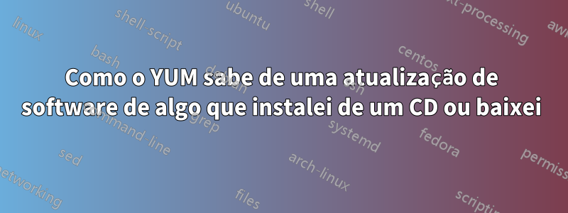 Como o YUM sabe de uma atualização de software de algo que instalei de um CD ou baixei