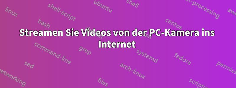 Streamen Sie Videos von der PC-Kamera ins Internet