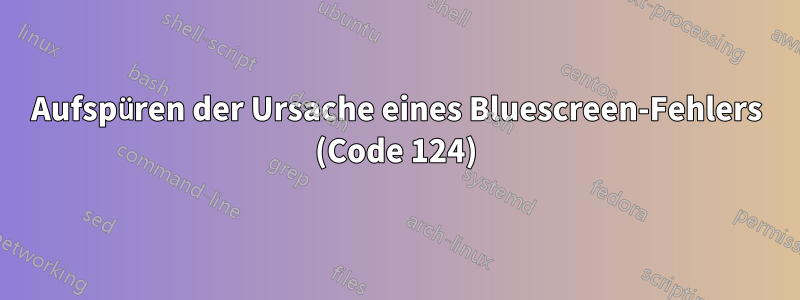 Aufspüren der Ursache eines Bluescreen-Fehlers (Code 124)