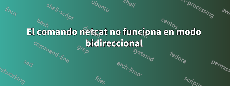 El comando netcat no funciona en modo bidireccional