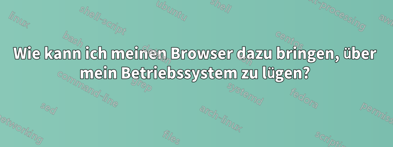Wie kann ich meinen Browser dazu bringen, über mein Betriebssystem zu lügen?