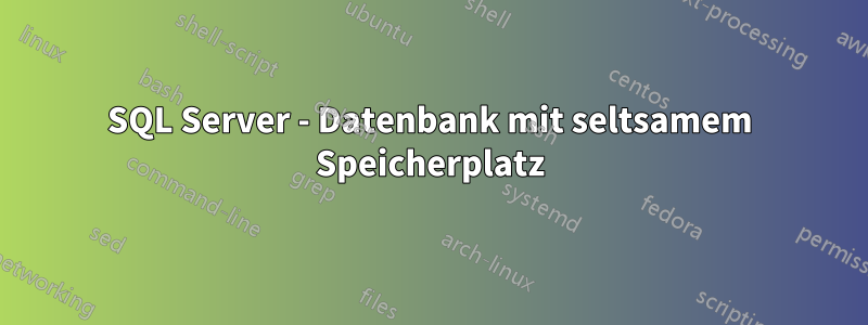 SQL Server - Datenbank mit seltsamem Speicherplatz