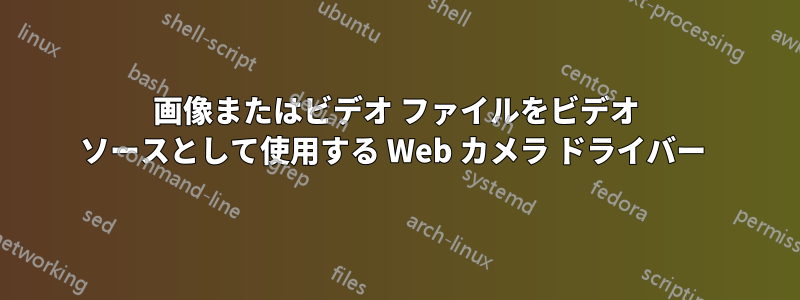 画像またはビデオ ファイルをビデオ ソースとして使用する Web カメラ ドライバー 