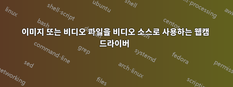 이미지 또는 비디오 파일을 비디오 소스로 사용하는 웹캠 드라이버 