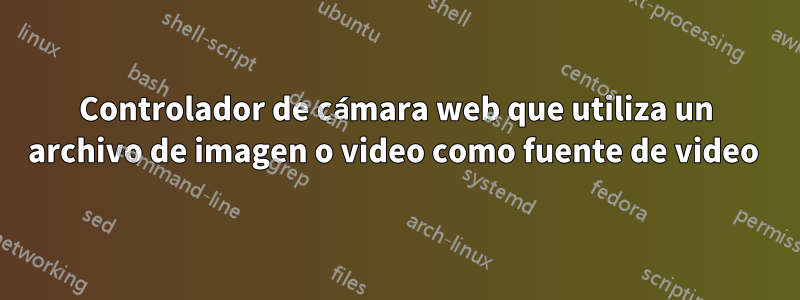 Controlador de cámara web que utiliza un archivo de imagen o video como fuente de video 