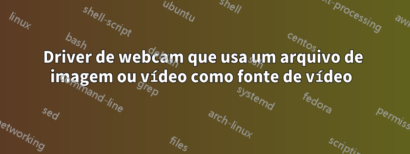 Driver de webcam que usa um arquivo de imagem ou vídeo como fonte de vídeo 