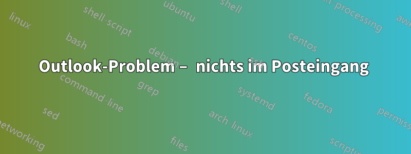 Outlook-Problem – nichts im Posteingang