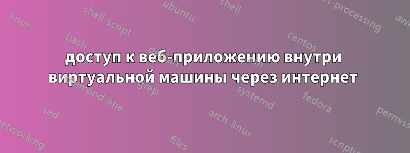 доступ к веб-приложению внутри виртуальной машины через интернет