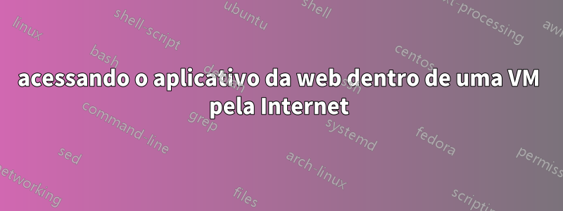 acessando o aplicativo da web dentro de uma VM pela Internet