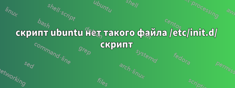 скрипт ubuntu нет такого файла /etc/init.d/ скрипт