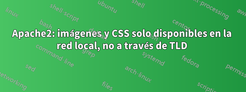 Apache2: imágenes y CSS solo disponibles en la red local, no a través de TLD