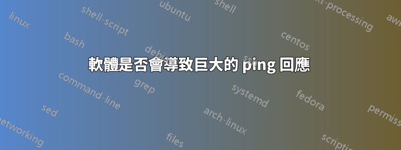 軟體是否會導致巨大的 ping 回應