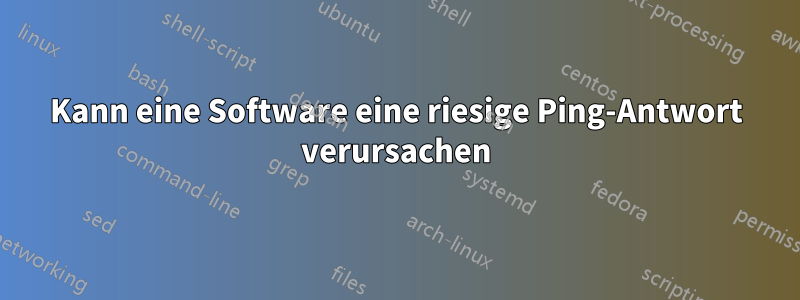 Kann eine Software eine riesige Ping-Antwort verursachen