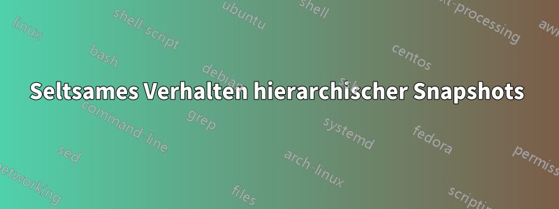 Seltsames Verhalten hierarchischer Snapshots