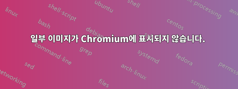 일부 이미지가 Chromium에 표시되지 않습니다.