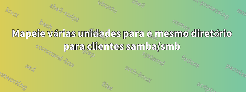 Mapeie várias unidades para o mesmo diretório para clientes samba/smb