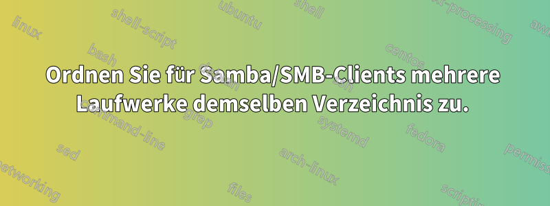 Ordnen Sie für Samba/SMB-Clients mehrere Laufwerke demselben Verzeichnis zu.