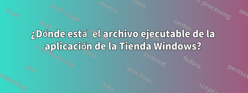 ¿Dónde está el archivo ejecutable de la aplicación de la Tienda Windows?